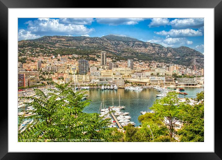 Monaco and Monte Carlo Framed Mounted Print by Roger Mechan