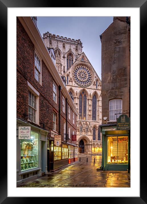 City of York, York Minster Framed Mounted Print by Martin Williams
