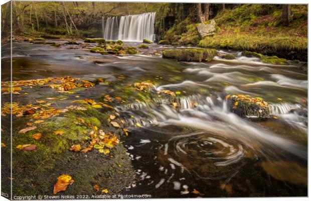 Majestic Autumnal Sgwd yr Eira Canvas Print by Steven Nokes
