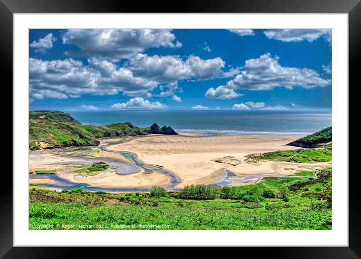 Secluded Paradise by the Sea Framed Mounted Print by Roger Mechan