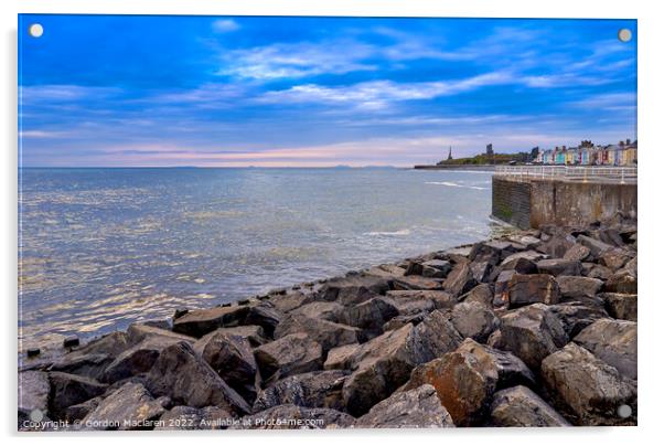 Aberystwyth at Sunset Acrylic by Gordon Maclaren