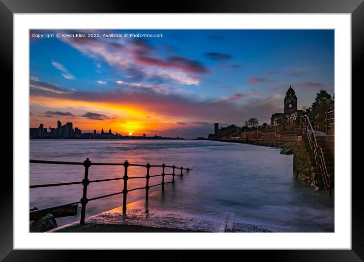 A new year sunrise Framed Mounted Print by Kevin Elias