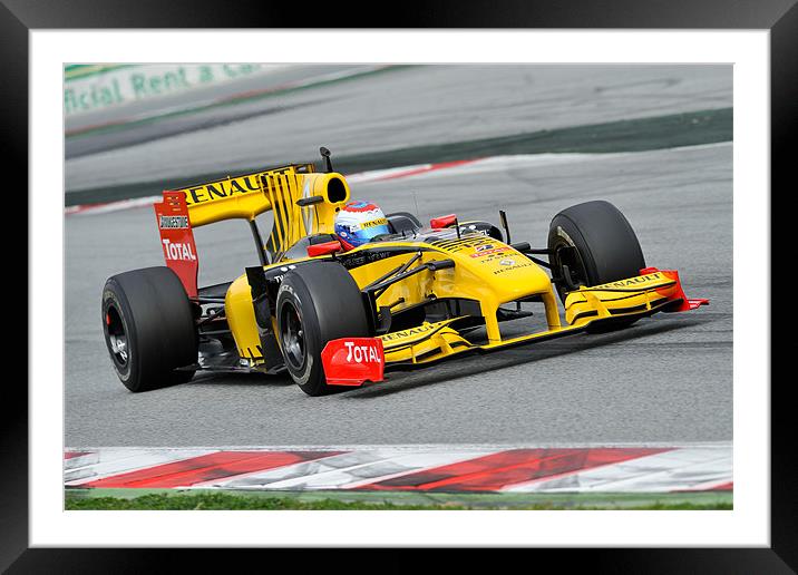 Vitaly Petrov - Renault R30 Framed Mounted Print by SEAN RAMSELL