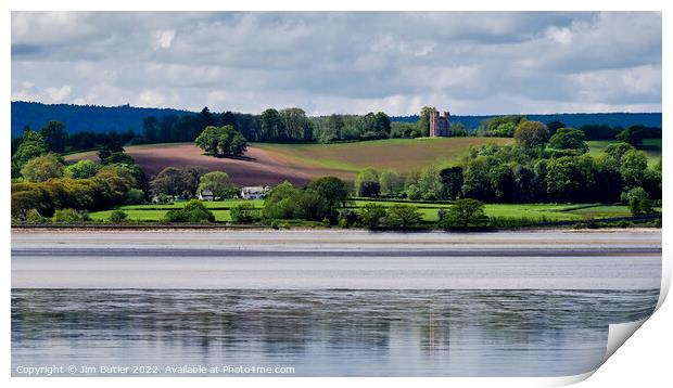 View across the River Exe Print by Jim Butler