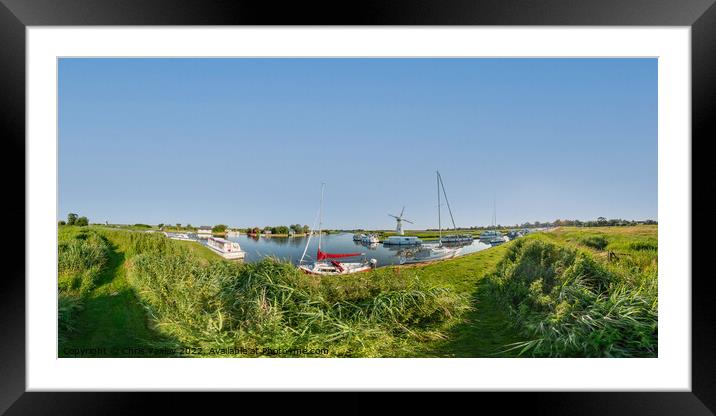 360 panorama of Thurne Dyke Framed Mounted Print by Chris Yaxley