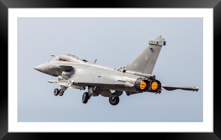 French Navy Rafale M Framed Mounted Print by Jason Wells