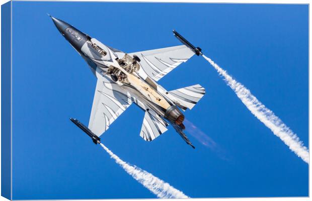 Dark Falcon Belgian Air Component F-16AM Solo Display Canvas Print by Jason Wells
