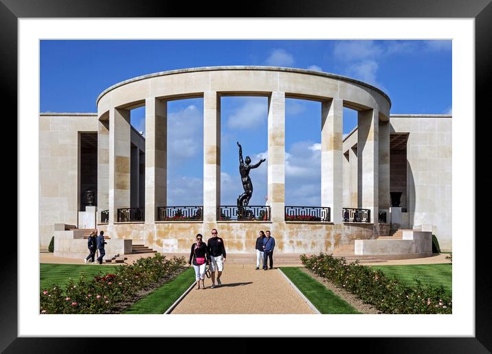 Normandy American Cemetery and Memorial, Omaha Beach Framed Mounted Print by Arterra 
