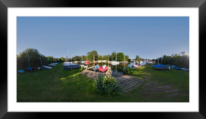 Sailing boats, Norfolk Broads Framed Mounted Print by Chris Yaxley