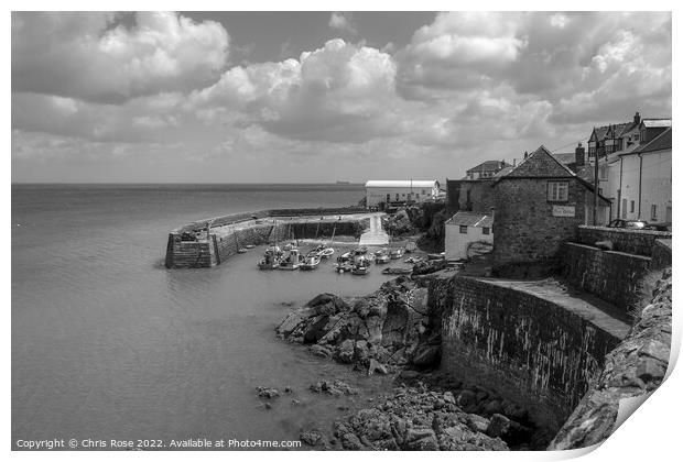 Coverack harbour, Cornwall, UK Print by Chris Rose