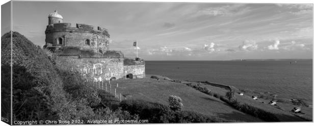 St Mawes Castle panorama Canvas Print by Chris Rose