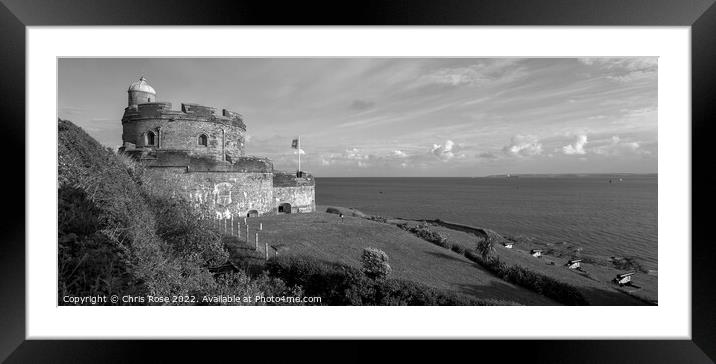 St Mawes Castle panorama Framed Mounted Print by Chris Rose
