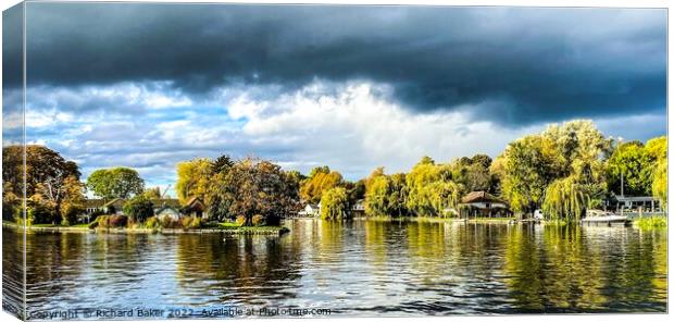 A Stormy Henley On Thames  Canvas Print by Richard Baker
