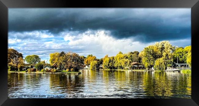A Stormy Henley On Thames  Framed Print by Richard Baker