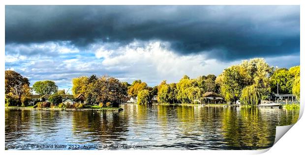 A Stormy Henley On Thames  Print by Richard Baker