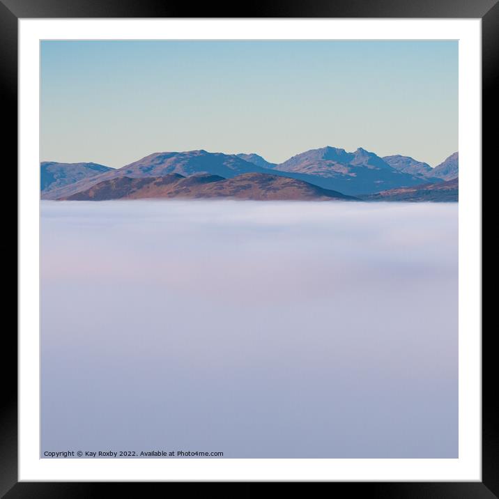 Conic Hill cloud inversion Framed Mounted Print by Kay Roxby