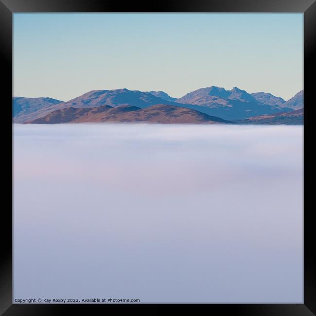 Conic Hill cloud inversion Framed Print by Kay Roxby