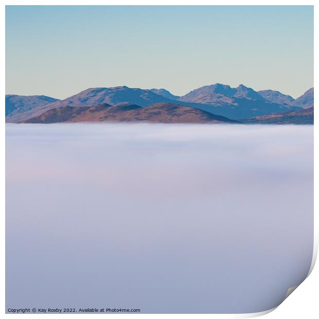 Conic Hill cloud inversion Print by Kay Roxby