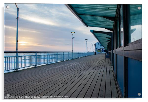 Sunrise on the Pier Acrylic by Chris Haynes