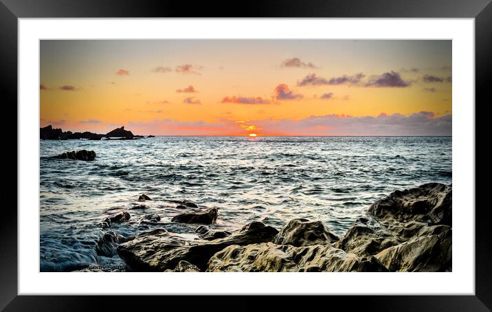 Seaside Sunset Framed Mounted Print by Jeremy Sage