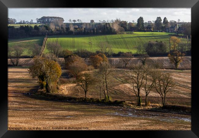 Rural landscape, Northamptonshire, England, UK Framed Print by Joy Walker