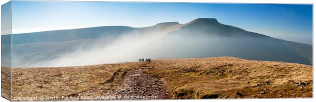 Pen Y Fan from Cribyn, Brecon Beacons Canvas Print by Justin Foulkes