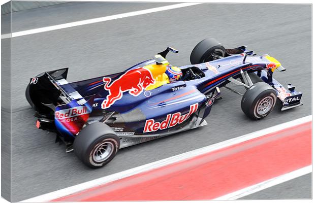 Mark Webber - RedBull Racing Canvas Print by SEAN RAMSELL