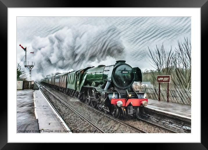 60103, The Flying Scotsman, at Appleby Framed Mounted Print by Keith Douglas