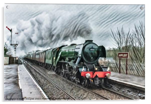 60103, The Flying Scotsman, at Appleby Acrylic by Keith Douglas