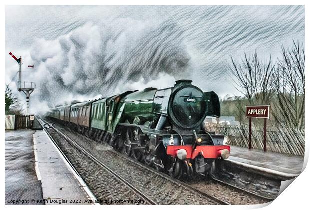 60103, The Flying Scotsman, at Appleby Print by Keith Douglas