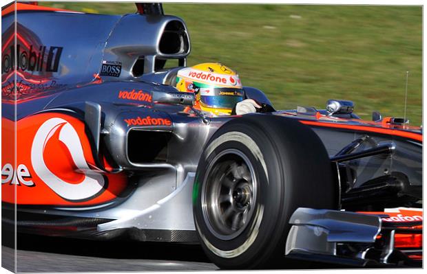 Lewis Hamilton - McLaren F1 Canvas Print by SEAN RAMSELL