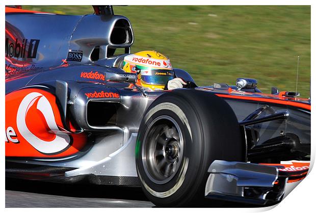 Lewis Hamilton - McLaren F1 Print by SEAN RAMSELL