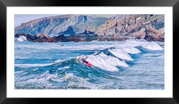 Ride the Wave Framed Mounted Print by Keith Douglas