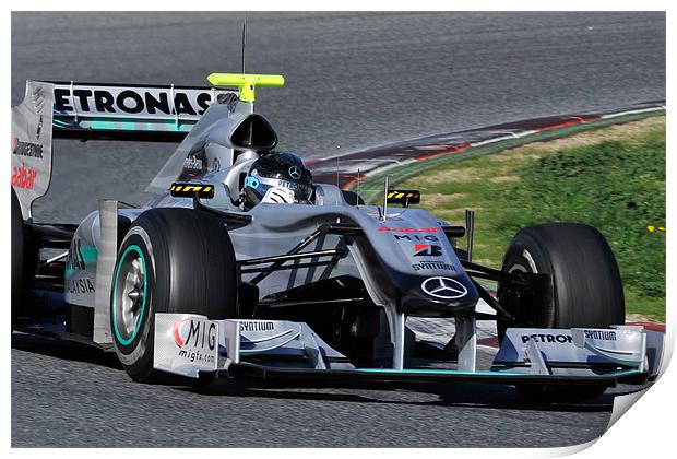 Michael Scumacher Mercedes GP Petronas Print by SEAN RAMSELL