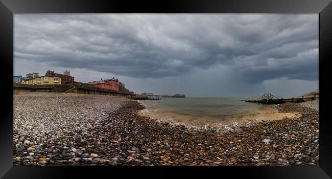 360 panorama of Cromer beach on the North Norfolk Coast Framed Print by Chris Yaxley