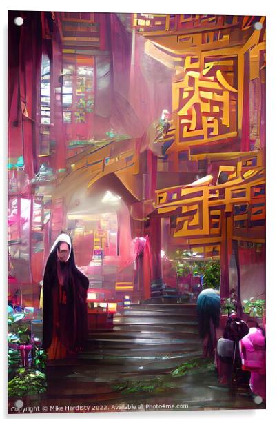 Chi Lin Nunnery Hong Kong Acrylic by Mike Hardisty