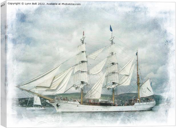 Tall Ship Europa in Full Sail Canvas Print by Lynn Bolt