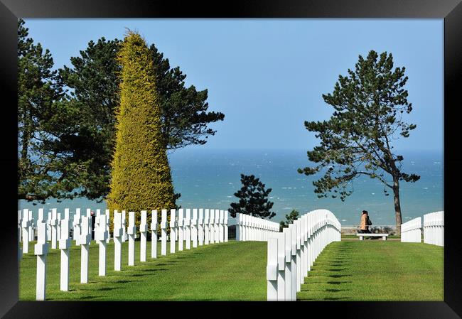 Normandy American Cemetery and Memorial Framed Print by Arterra 