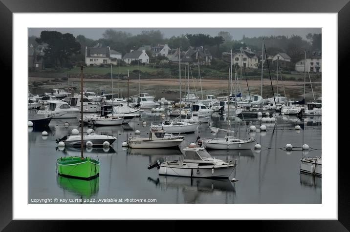 The Green Boat - 1 Framed Mounted Print by Roy Curtis