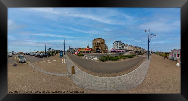 Full 360 panorama of Great Yarmouth seafront, Norfolk Framed Print by Chris Yaxley