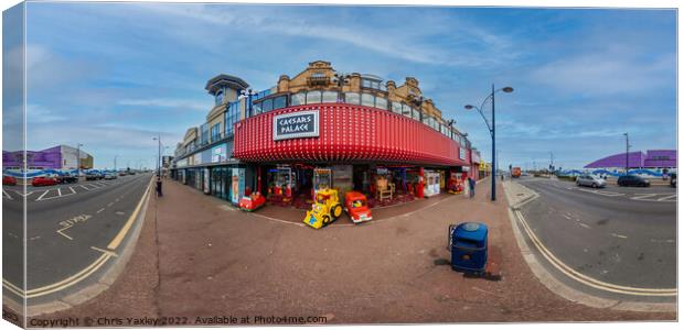 Full 360 panorama of Great Yarmouth seafront, Norfolk Canvas Print by Chris Yaxley
