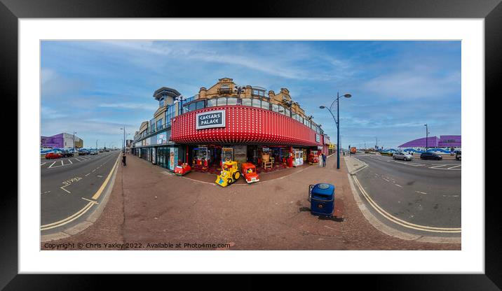 Full 360 panorama of Great Yarmouth seafront, Norfolk Framed Mounted Print by Chris Yaxley