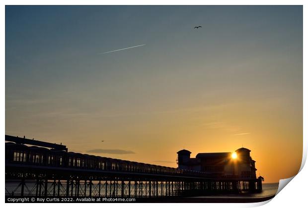 Weston-Super-Mare Sunset. Print by Roy Curtis