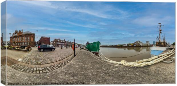 360 panorama of Great Yarmouth docks, Norfolk Canvas Print by Chris Yaxley
