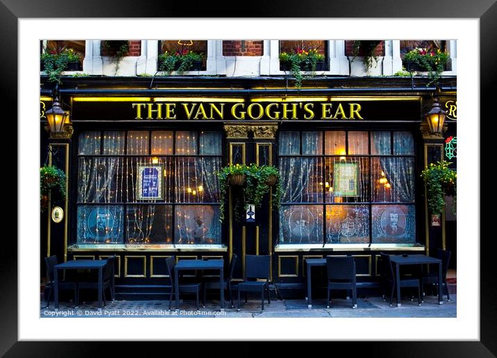 Van Gogh Ear Pub Framed Mounted Print by David Pyatt