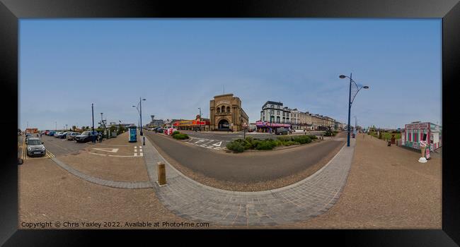360 panorama of Great Yarmouth seafront, Norfolk Framed Print by Chris Yaxley