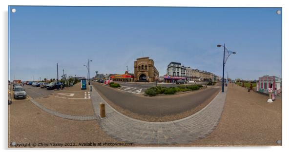 360 panorama of Great Yarmouth seafront, Norfolk Acrylic by Chris Yaxley