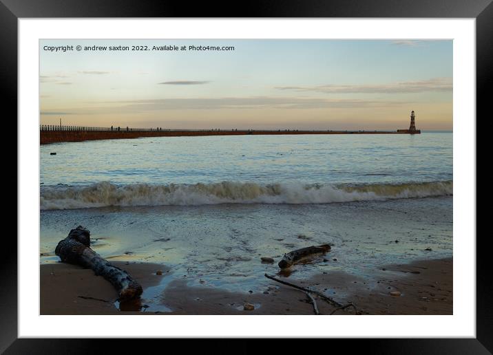 SEA TO LIGHT Framed Mounted Print by andrew saxton