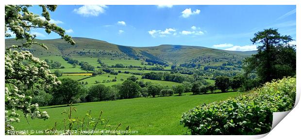 Brecon Beacons  Wales landscape  Print by Les Schofield