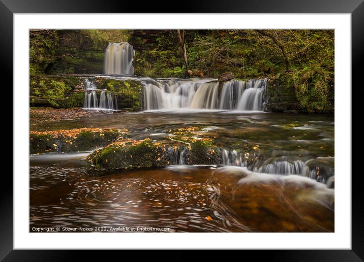 Dancing Waterfall Symphony Framed Mounted Print by Steven Nokes